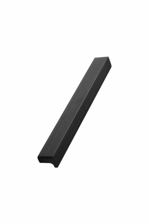Furnipart - Edge Straight - greb i aluminium børstet mat sort CC160mm L200mm B20mm
