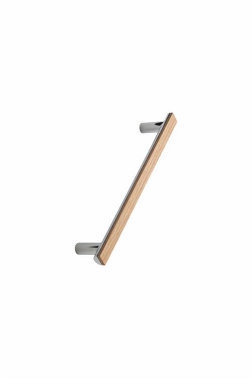 Furnipart - Bis - greb i eg og zink lakeret / blank krom CC160mm L32mm H12mm