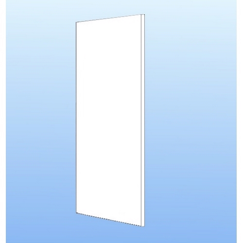 Semihøj gavl hvid melamin - 124,8 x 60 cm