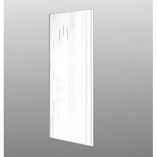 Integrerbar skabsgavl Hvid højglans folie 195.2x32cm