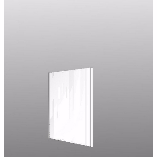 Integrerbar skabsgavl Hvid højglans folie 57.6x32cm