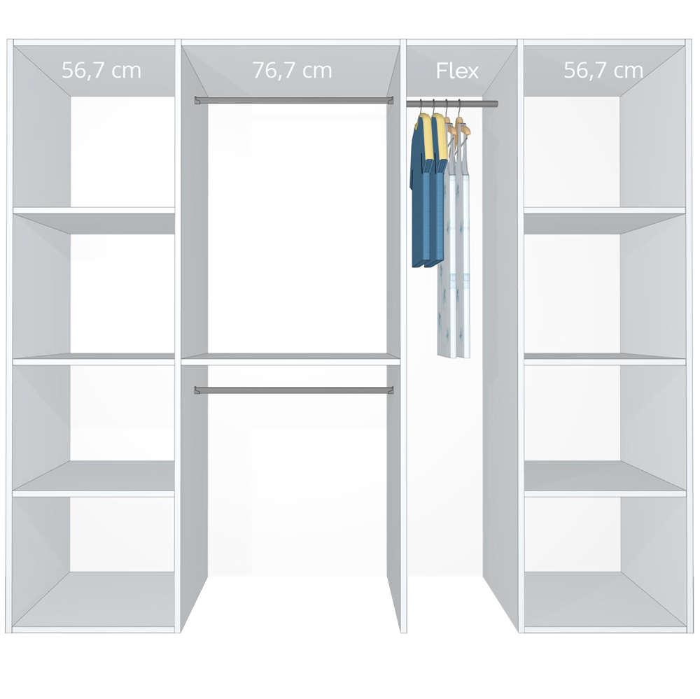 Inventar fra bredde 220 cm til 240 cm - Celebert - Model A