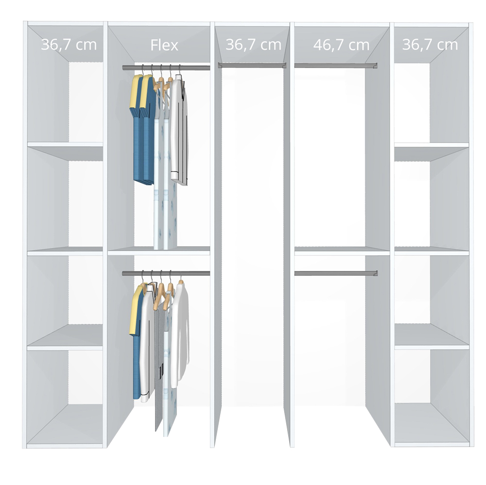 Inventar fra bredde 200 cm til 220 cm - Celebert - Model B