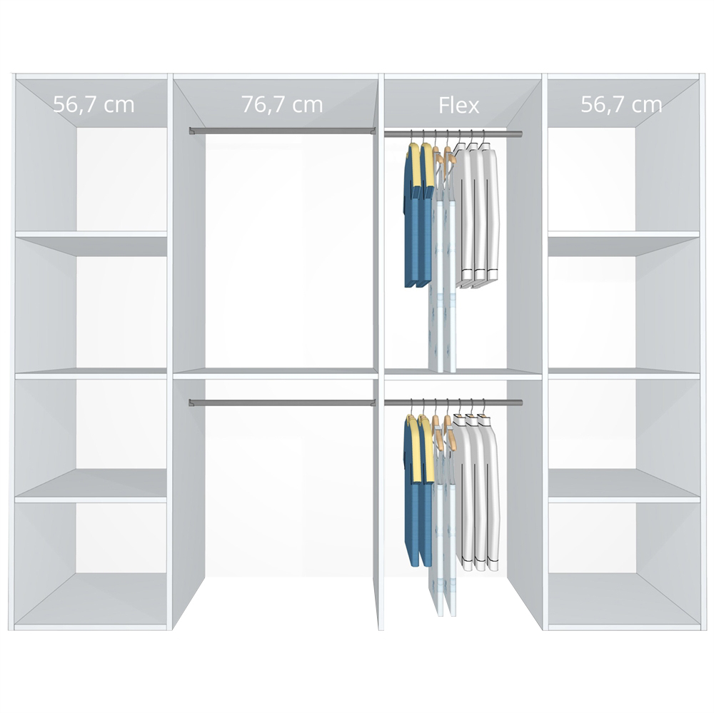 Inventar fra bredde 240 cm til 260 cm - Kitchn - Model B