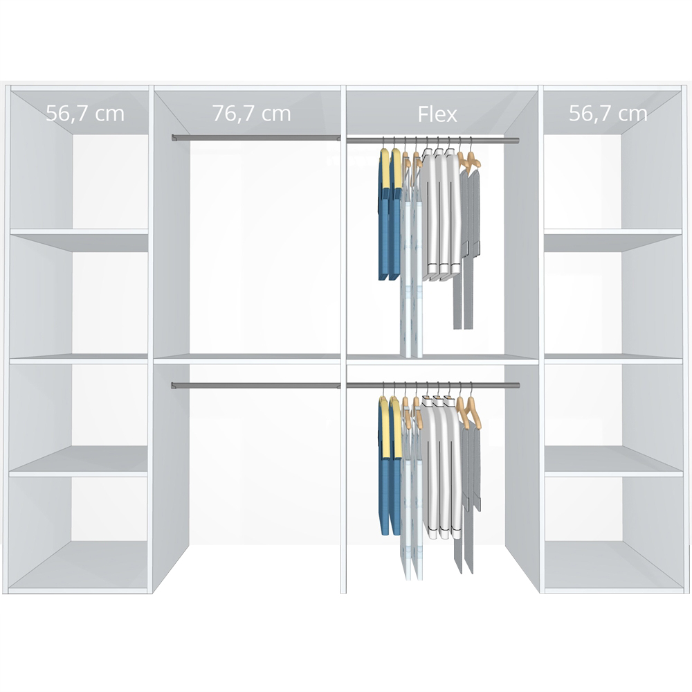 Inventar fra bredde 260 cm til 280 cm - Celebert - Model B