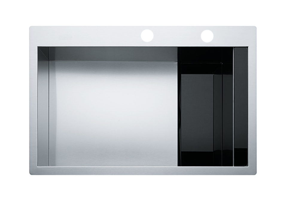 Franke CLV 210 sort glas - Passer til Laminat, Massiv