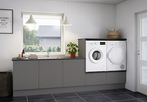 Multi-Living Bryggers sæt med Cibo Grigio | Underskab m. skuffe, Vaskeskab, Gavle, Sokkelsæt - Bryggers sæt 23