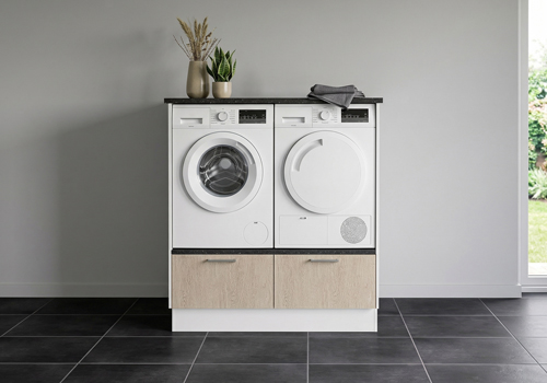 Multi-Living Bryggers sæt med Wien | Underskab m. skuffe, Vaskeskab, Gavle, Sokkelsæt - Bryggers sæt 1