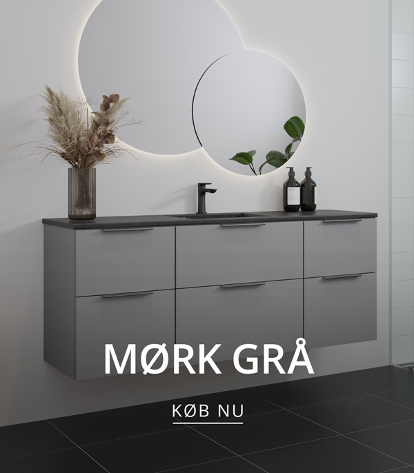 Mørkegråt badeværelse