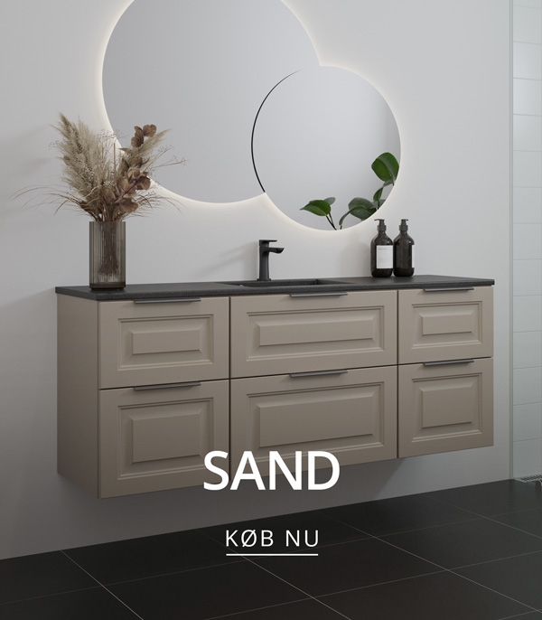 Sandfarvet badeværelse