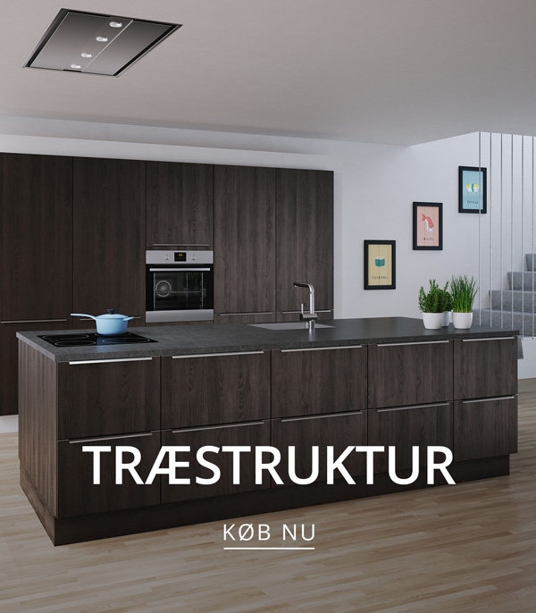 Køkken med træstruktur
