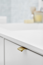 Furnipart - Edge Straight - greb i aluminium børstet messing CC20mm L40mm