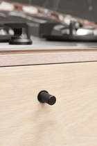 Furnipart - Harlequin - greb i rustfrit stål sort B24mm H33mm Ø17mm