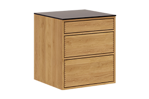 Lysolieret snedker underskabe med push - 60 cm
