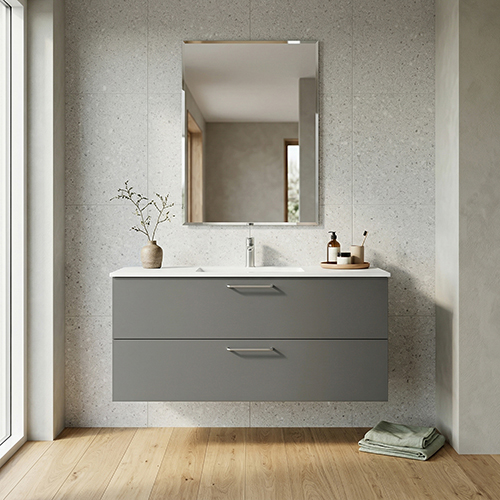 Kitchn BADSÆT 122 CM Hvid Marmorvask