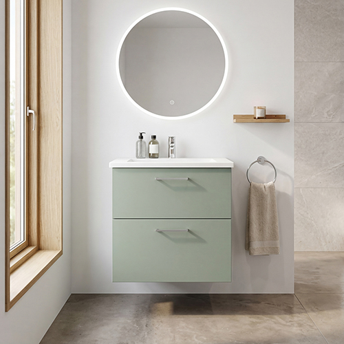 Kitchn Badsæt B:62 cm med hvid marmor vask  Vælg mellem flere fronter