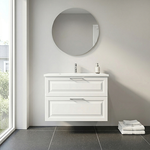 Kitchn BADSÆT 82 CM Hvid Marmorvask