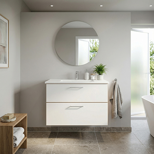 Kitchn BADSÆT 82 CM Hvid Marmorvask