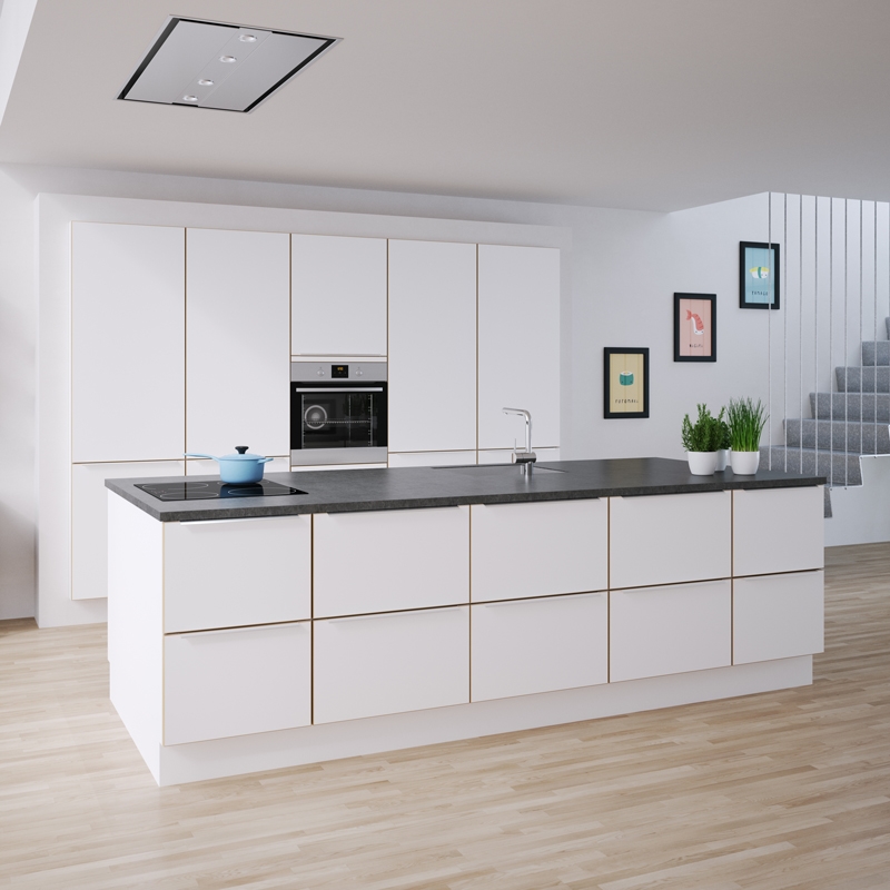 Køkkenskabe - Design Hvid/Eg Natur