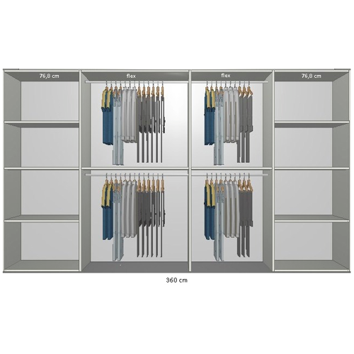 Inventar fra bredde 340 cm til 360 cm Model A