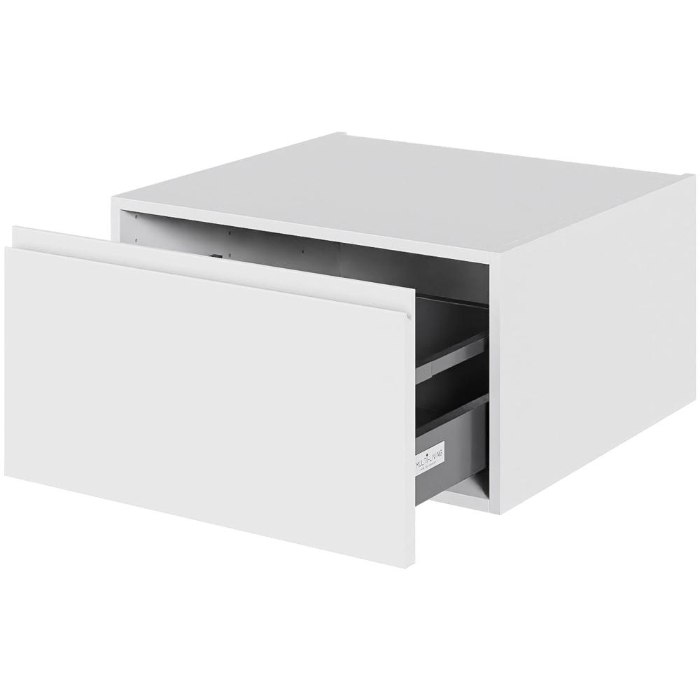 Hvid grebsfri skuffekassette b: 60cm.Standard