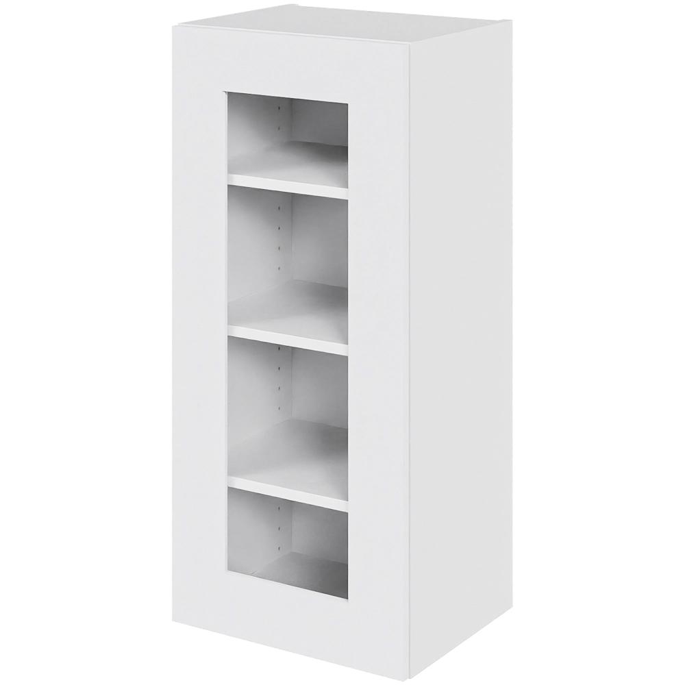 Multi-Living Vitrineskab høj overskab H: 89,6 cm D: 34,0 cm - Glaslåge i klar glas inklusiv 3 hylder