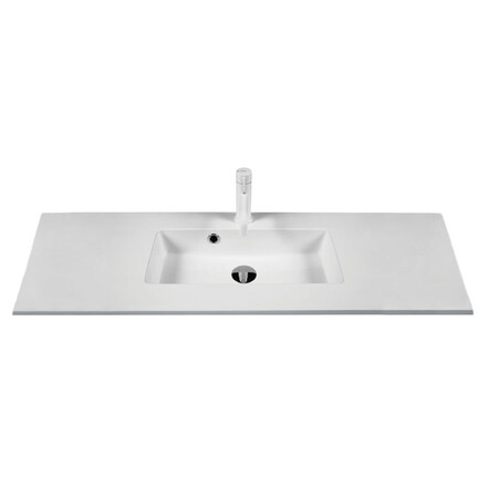 Kitchn Colombo vask hvid marmor mat, kumme midt, 62x36cm