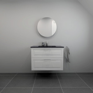Kitchn BADSÆT 82 CM Sort Granitex vask