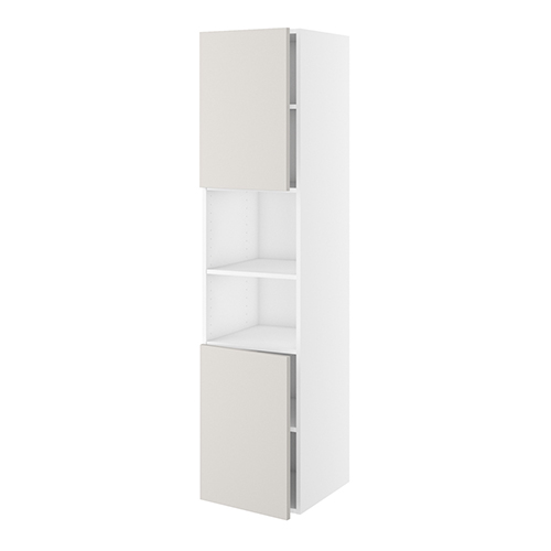 Badhøjskab, 2 låger 572mm, 5 hylder. H:1728 B:300 D:450