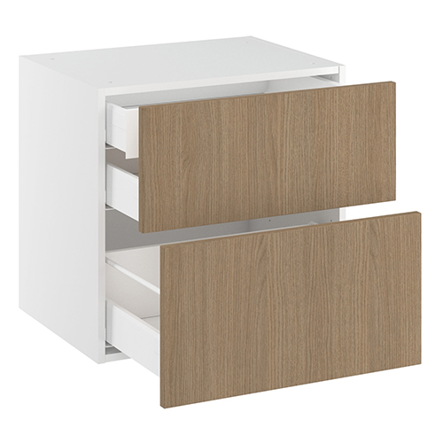 Badunderskab, 2 skuffer, 1 indvendig skuffe. H:576 B:400 D:450