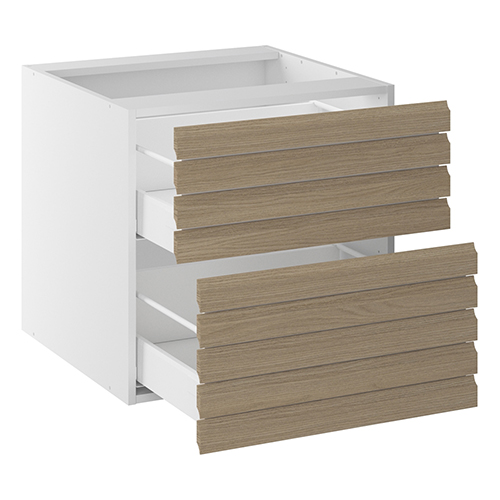 Kitchn Badvaskeskab lavt LINE m/2 skuffer (sammensat af 2 fronter) H:576 D:450 B:1000