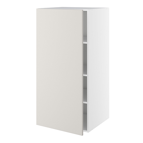 Designskab, 1 låge, 2 hylder, 1 konstruktionshylde. H:1248 B:400 D:580