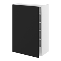 Kitchn Emhætteskab med aftagelig reol , 4 hylder og 1 låge H:896 D:320 B:600