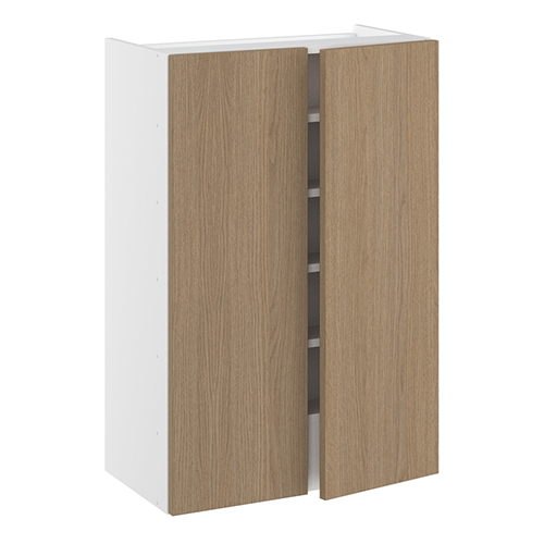 Emhætteskab, m/dobbelt låger, 3 hylder, m/aftagelig bagplade. H:896 B:600 D:320