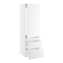 Højskab til integreret køl nichemål 1232x567 mm. m/1 låge uden hængselsboring H:1244 og 3 skuffer H:316, 252 og 124 H:1952 D:580 B:600