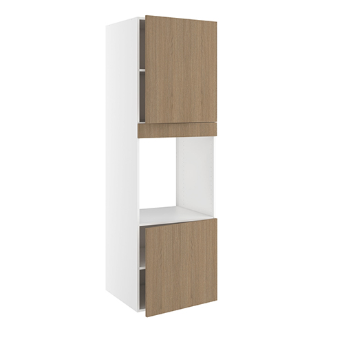 Højskab, t/ovn, 572mm låge, 700mm låge øverst, blændstykke 64mm, hul: 656mm. H:1952 B:600 D:580