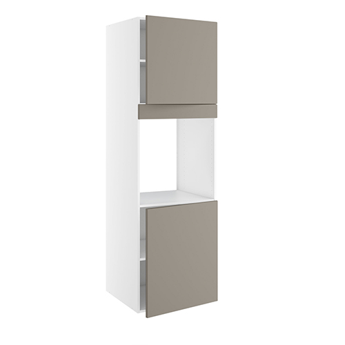 Højskab, t/ovn, 700mm låge, 572mm låge øverst, blændstykke 64mm, hul: 656mm. H:1952 B:600 D:580