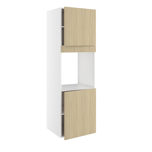 Højskab, t/ovn, 700mm låge, 572mm låge øverst, blændstykke 64mm, hul: 656mm. H:1952 B:600 D:580