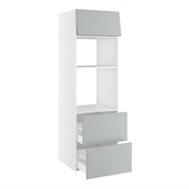 Kitchn Højskab til combiovne nichemål 912x567 mm. 2 skuffer H:348 og toplåge H:316 H:1952 D:580 B:600