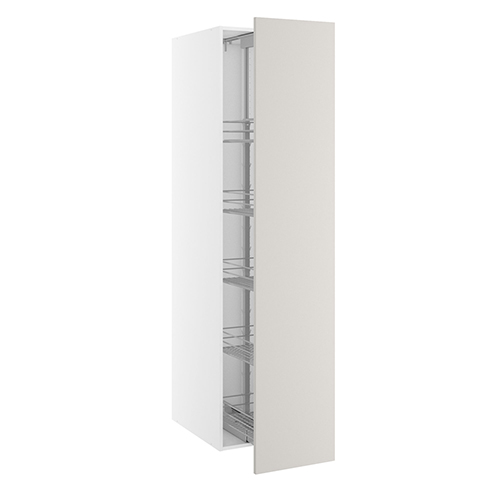 Højskab, med frontudtræk, 1 låge, m/5 kurve. H:1952 B:400 D:580