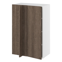 Kitchn Hjørneindstiksoverskab m/3 hylder og blændplade 340 mm (låge 296 mm. - min. 640 mm. fra væg) H:896 D:320 B:600