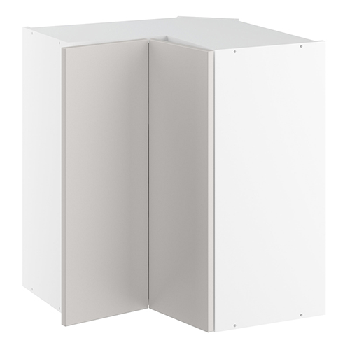 Vinkeloverskab, m/knæklåge (2 stk. B:256mm.), 2 hylder. H:704 B:600 D:320