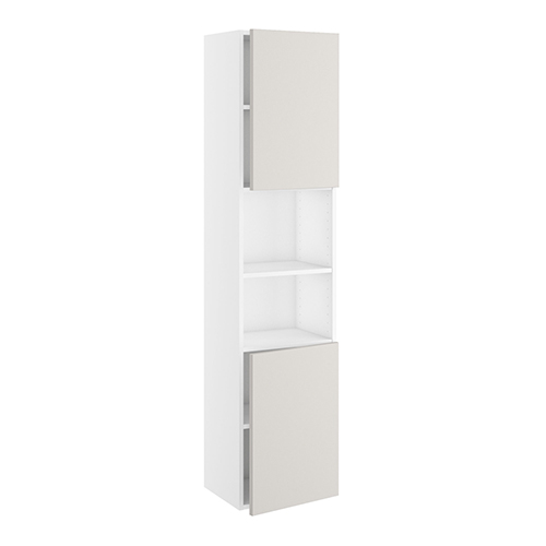 Badhøjskab, Slimline, 2 låger 572mm, 5 hylder. H:1728 B:300 D:320