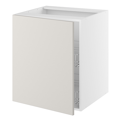 Grydeskab, 1 låge, 2 gryderiste. H:704 B:400 D:580