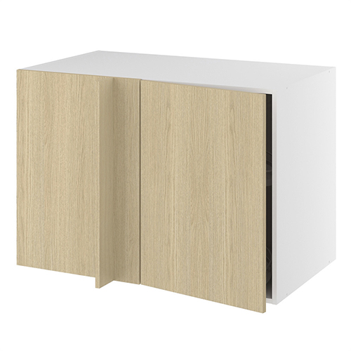 Hjørneindstiksskab, 496mm låge, LeMans udtræk, venstre (min. 1180mm fra væg). H:704 B:1000 D:580