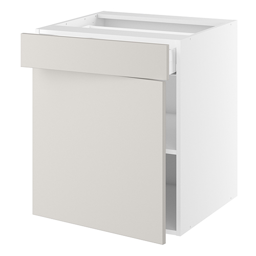 Underskab, 572mm låge, 1 skuffe, 1 hylde. H:704 B:400 D:580