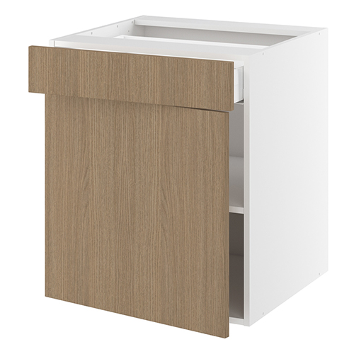 Underskab, 572mm låge, 1 skuffe, 1 hylde. H:704 B:500 D:580