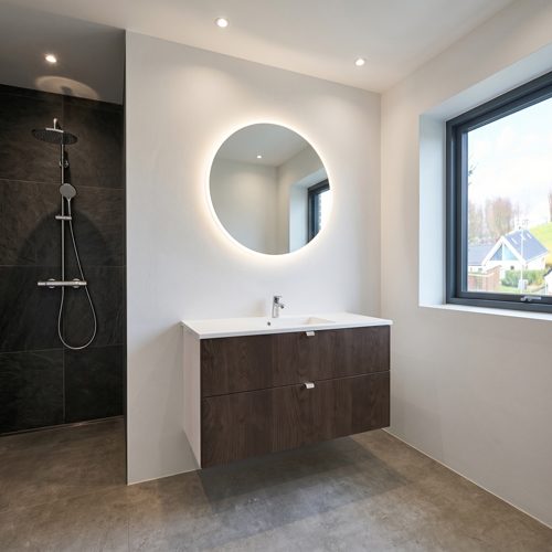 Kitchn Badsæt i Træ 122 cm fra Kitchn med Cleveland Mørk Eg Front