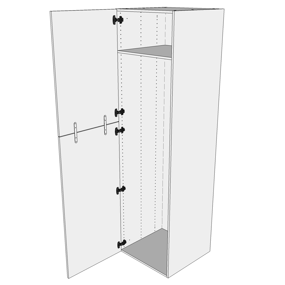 Multi-Living Køkken ekstra højt tomt skab  i Wien H: 214,4 cm D: 60,0 cm - 2-delt låge - Bredde: 60 cm