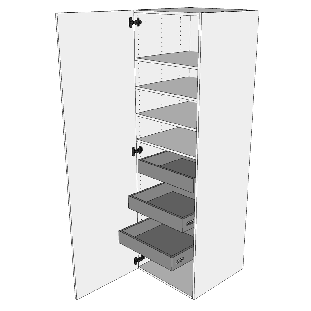 Multi-Living Køkken linnedskab i Wien H: 195,2 cm D: 60,0 cm - Inklusiv 4 hylder samt 3 bakker - Bredde: 60 cm